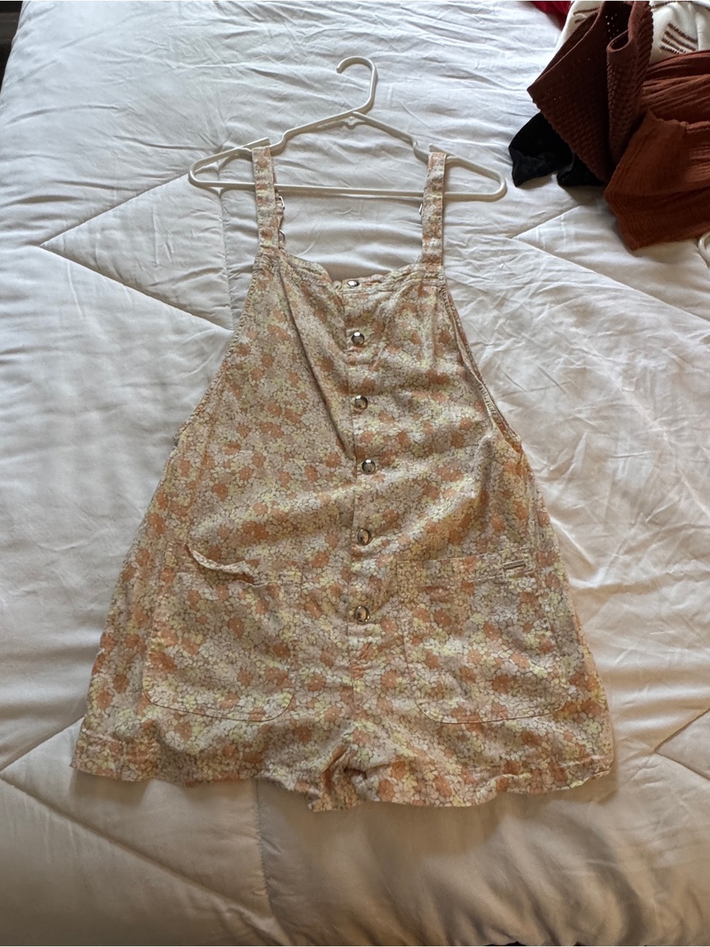 Floral Button-Front Romper